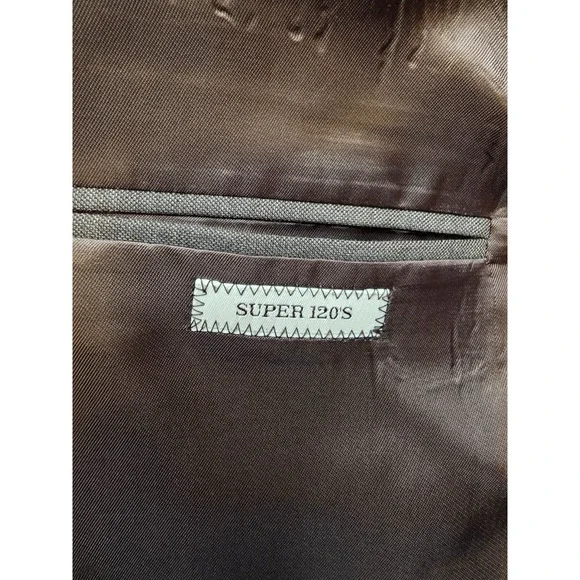 Pronto Uomo 2 Piece Suit‎ Mens 43R Brown Super 120's Wool Cashmere Pants 34x30